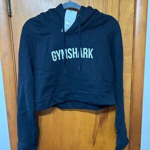 Gymshark Women's Navy Cropped Hoodie